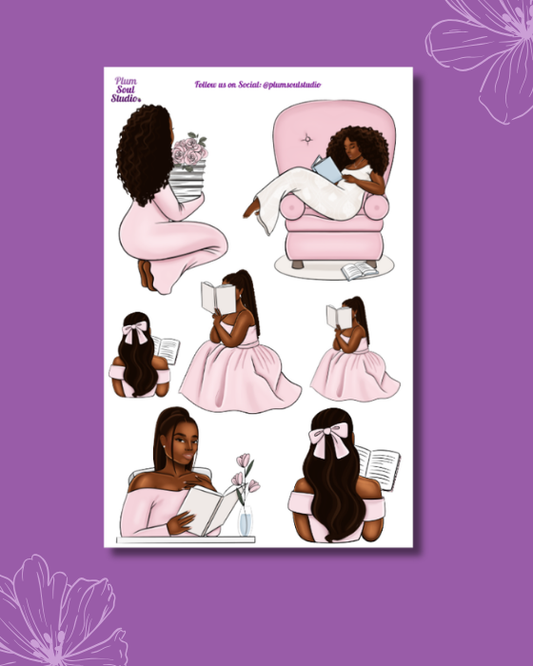 Gentle Reader Curvy Sticker Sheet