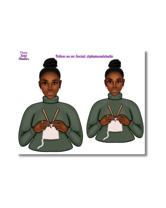 Hobby - Knitting Mini Sticker Sheet