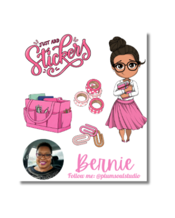Oh So Paper Planner Girl Contact Card
