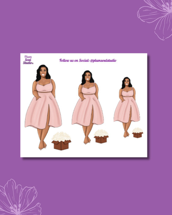 Spring Fling Full Figured Mini Sticker Sheet