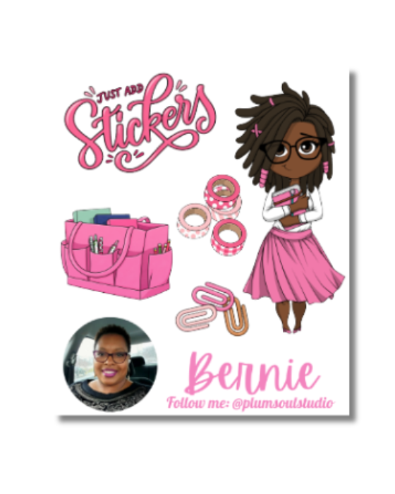 Oh So Paper Planner Girl Contact Card