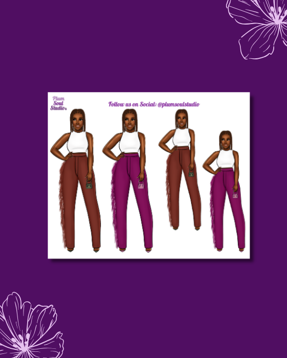 Michelle in Frills Mini Sticker Sheet