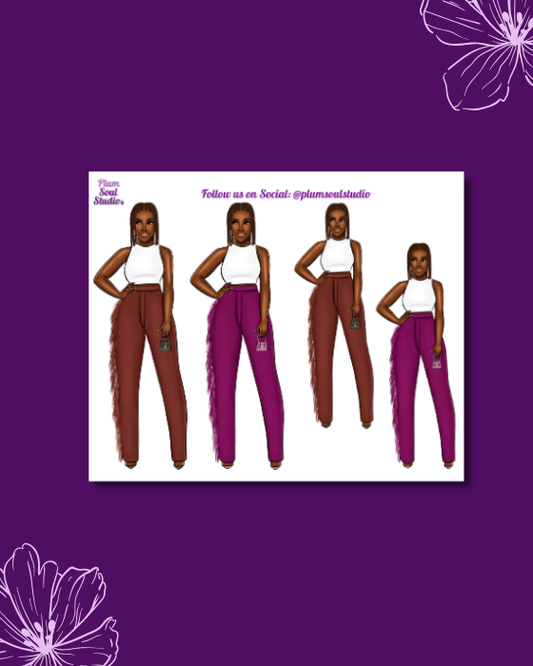 Michelle in Frills Mini Sticker Sheet