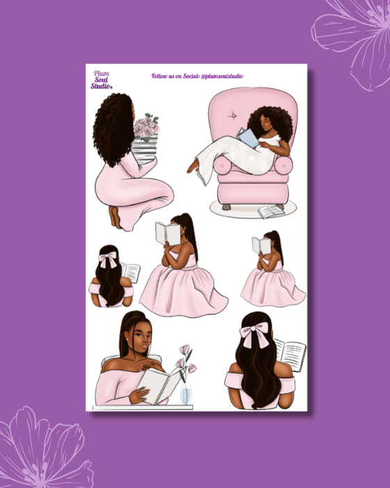 Gentle Reader Curvy Sticker Sheet