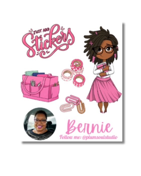 Oh So Paper Planner Girl Contact Card