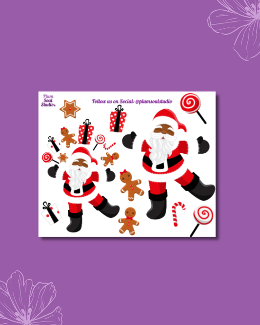 Chocolate Santa Mini Sticker Sheet