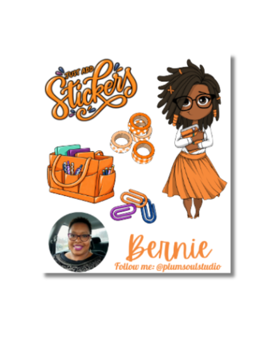 Oh So Paper Planner Girl Contact Card