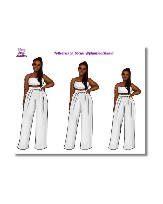 Crop Top Moody Mini Sticker Sheet