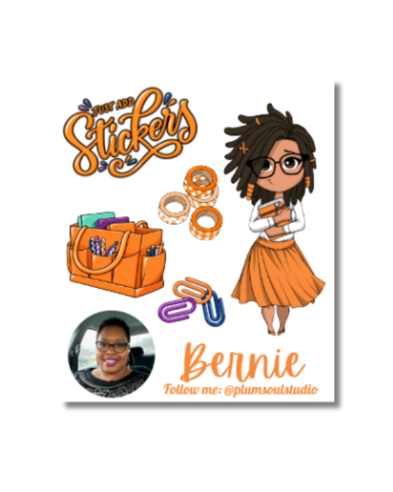 Oh So Paper Planner Girl Contact Card