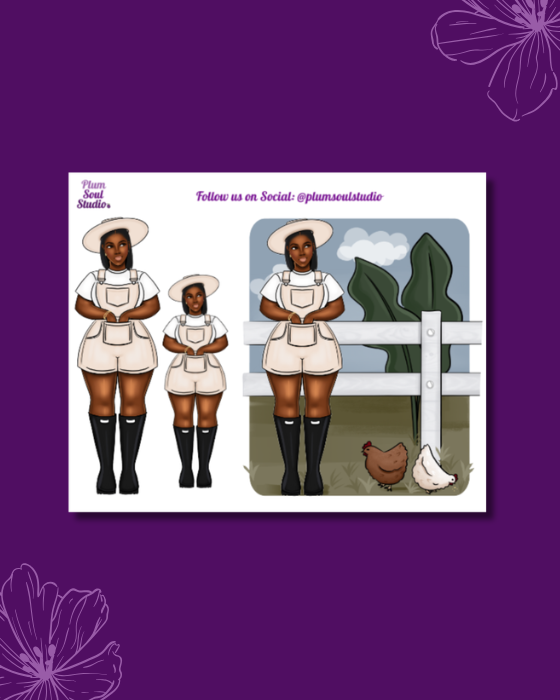 Homestead Girlie Mini Sticker Sheet