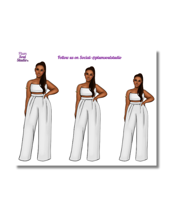 Crop Top Moody Mini Sticker Sheet