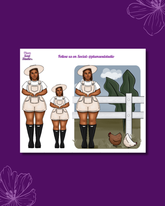 Homestead Girlie Mini Sticker Sheet