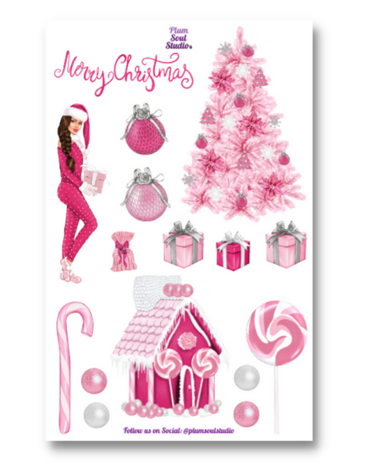 Pinky Christmas Sticker Sheet