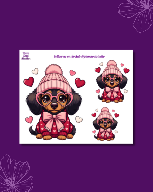 Valentine Doggie Mini Sticker Sheet