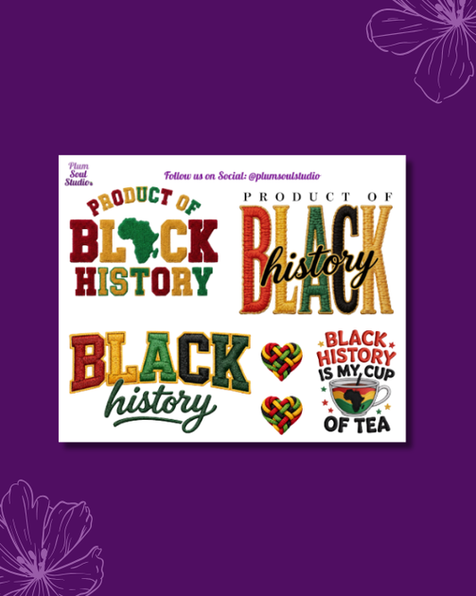 Black History Embroidered Mini Sticker Sheet