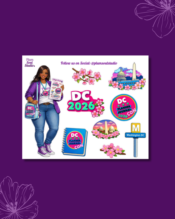 DC Planner Journal Con Curvy with Doll Mini Sticker Sheet