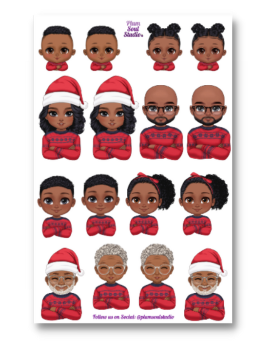 Family Christmas Sticker Sheet
