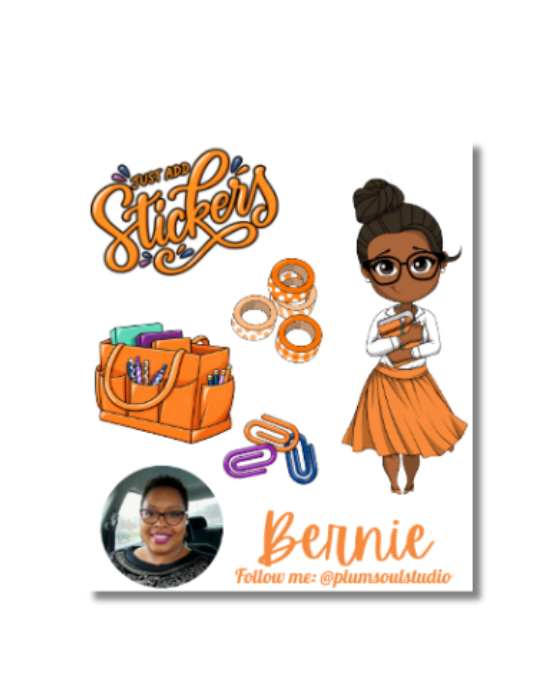 Oh So Paper Planner Girl Contact Card