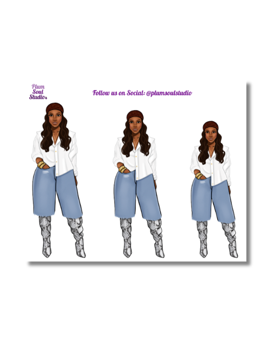 Moody Boots Mini Sticker Sheet