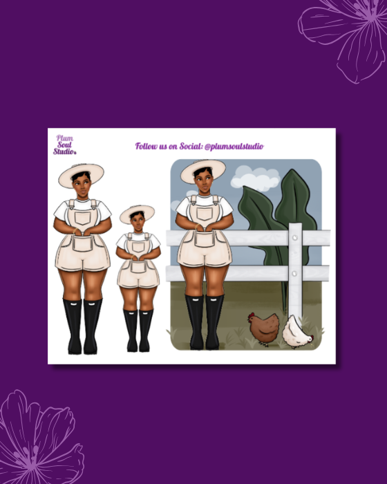 Homestead Girlie Mini Sticker Sheet