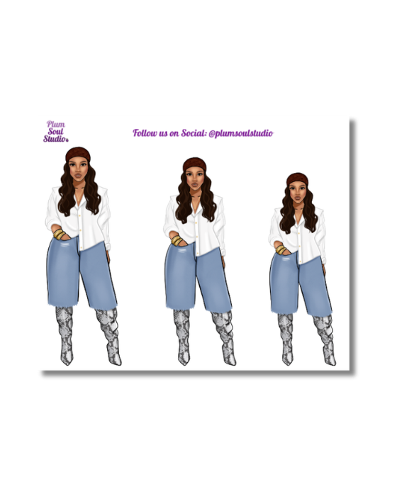 Moody Boots Mini Sticker Sheet