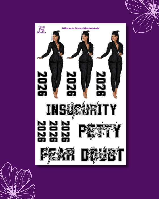 Graduated From Doll Sticker Sheet
