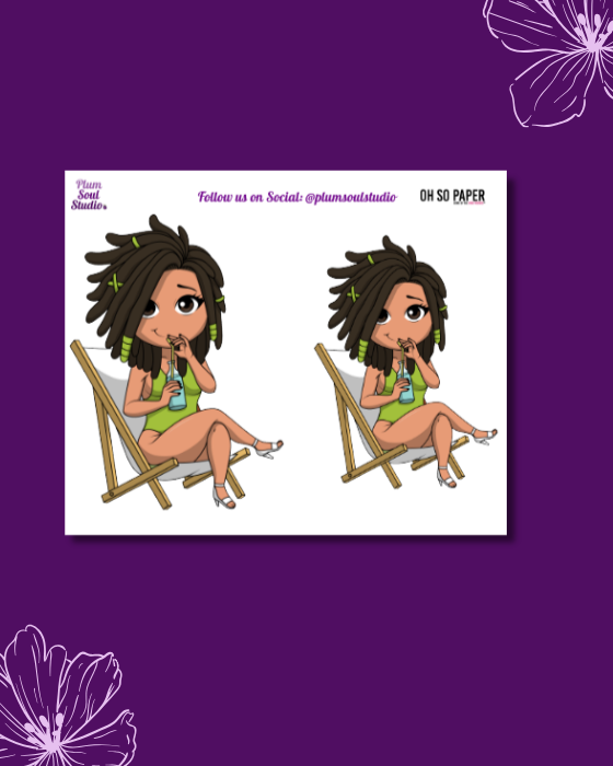 Oh So Paper Poolside Mini Sticker Sheet