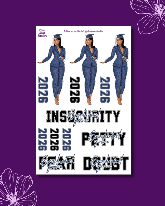Graduated From Doll Sticker Sheet