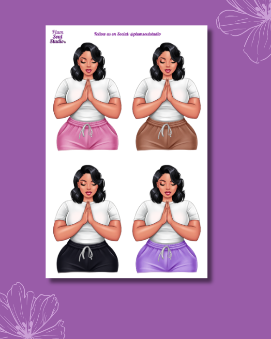Praying Paula Sticker Sheet
