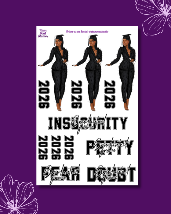 Graduated From Doll Sticker Sheet