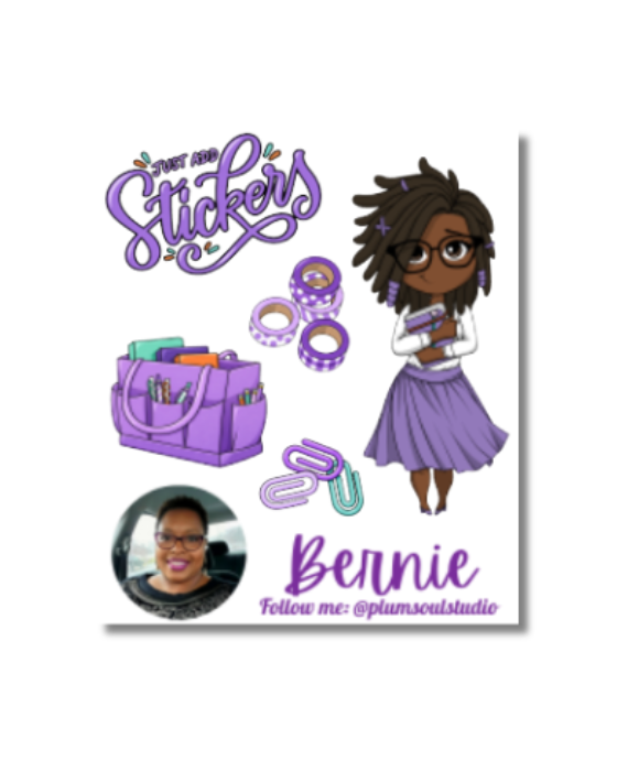Oh So Paper Planner Girl Contact Card