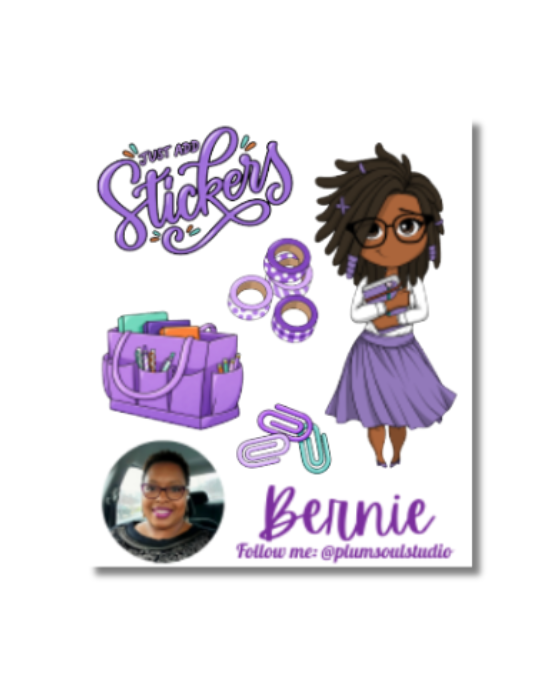 Oh So Paper Planner Girl Contact Card