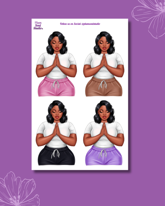 Praying Paula Sticker Sheet