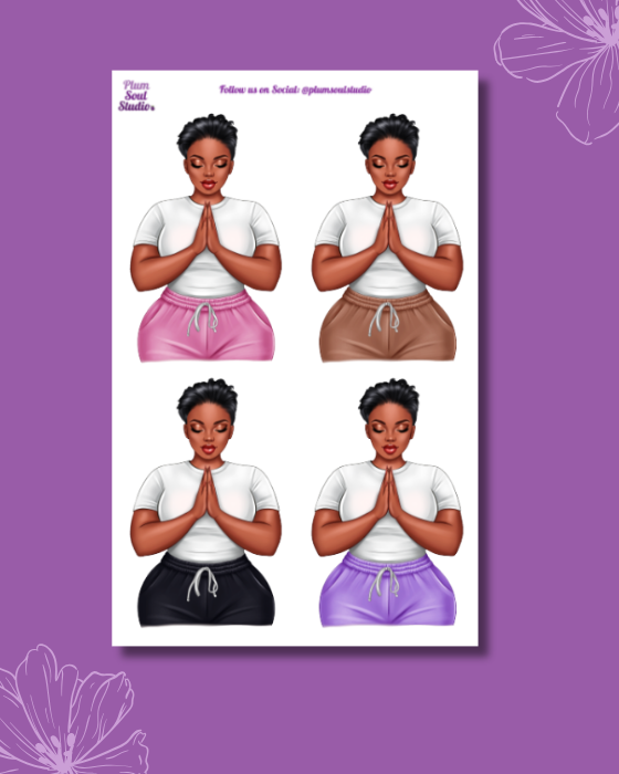 Praying Paula Sticker Sheet