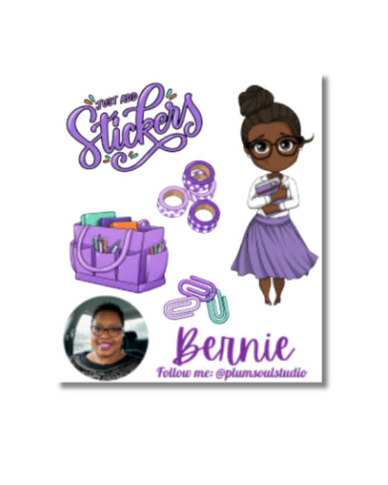 Oh So Paper Planner Girl Contact Card