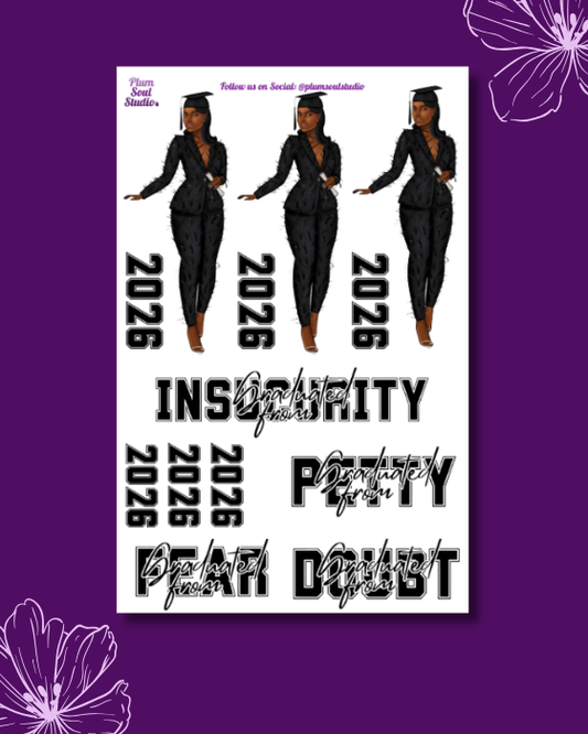 Graduated From Doll Sticker Sheet