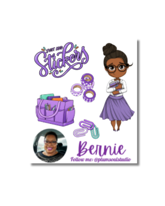 Oh So Paper Planner Girl Contact Card
