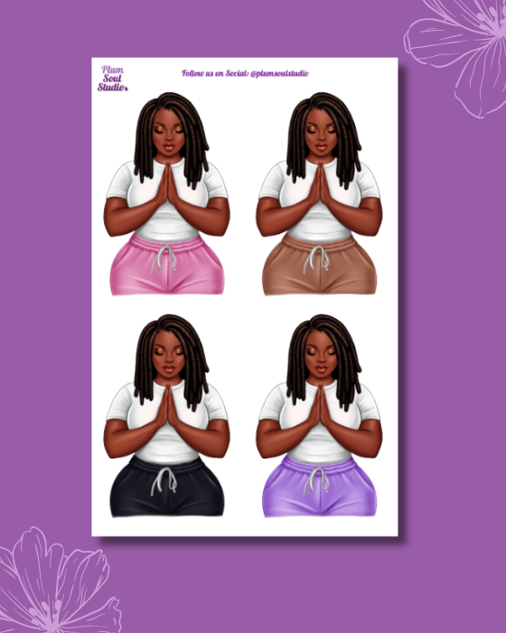 Praying Paula Sticker Sheet