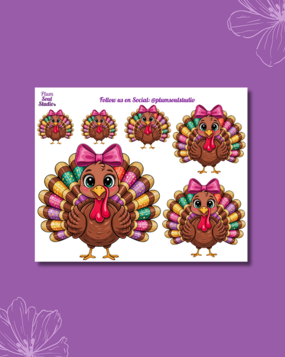 Happy Turkey Day Mini Sticker Sheet