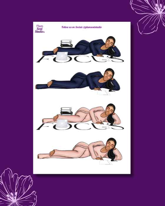 Focus on Your Goals Sticker Sheet