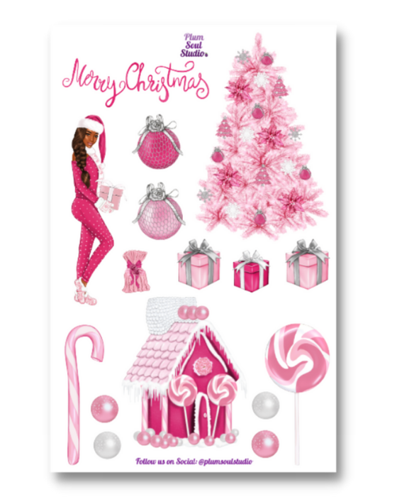 Pinky Christmas Sticker Sheet