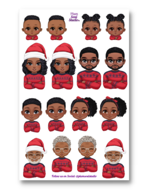 Family Christmas Sticker Sheet