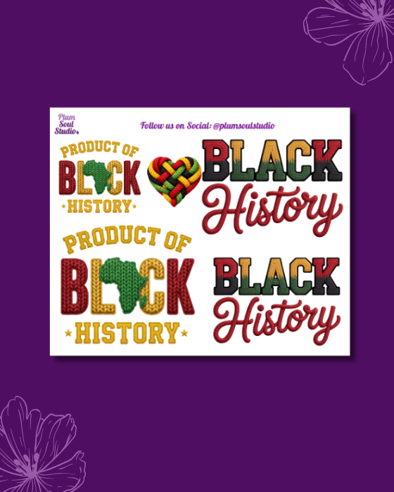 Black History Crochet Mini Sticker Sheet