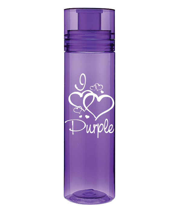 I Love Purple Water Bottle