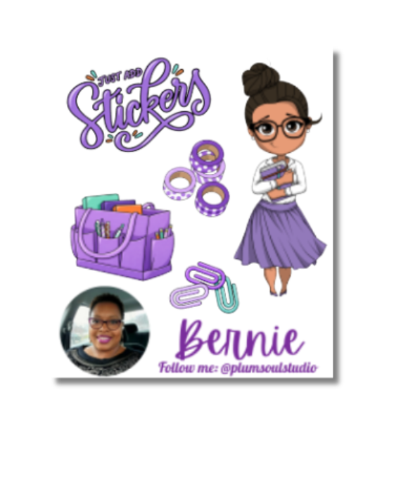 Oh So Paper Planner Girl Contact Card