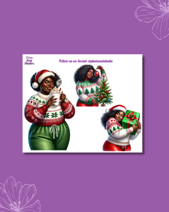 Merry Christmas Janer Mini Sticker Sheet