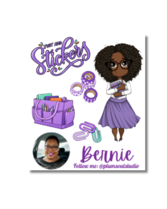 Oh So Paper Planner Girl Contact Card