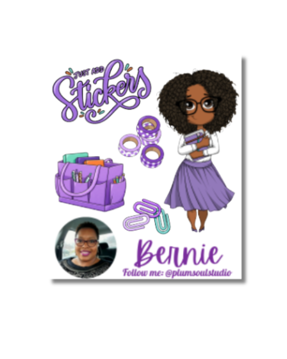 Oh So Paper Planner Girl Contact Card