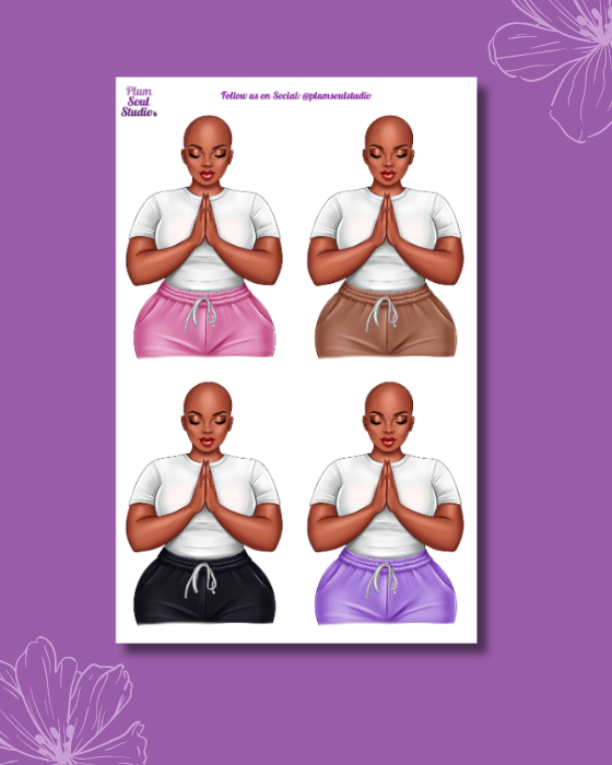 Praying Paula Sticker Sheet