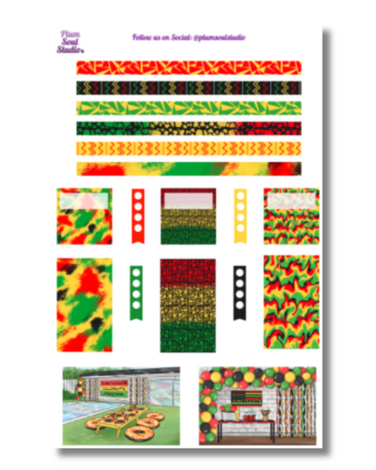 Juneteenth Washi Sticker Sheet